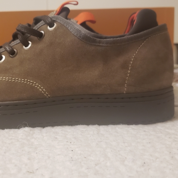 NEW CafeNoir Khaki Low Top Sneakers size 9 - Picture 5 of 8